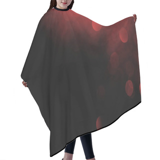 Personality  Red Bokeh On Black Background For Celebration  Hair Cutting Cape