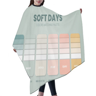 Personality  Soft Days Green Color Palettes Or Color Schemes Are Trends Combinations And Palette Guides This Year; Table Color Shades In RGB Or HEX. A Color Swatch For A  Soft Day Fashion, Home, Or Interior Design Hair Cutting Cape