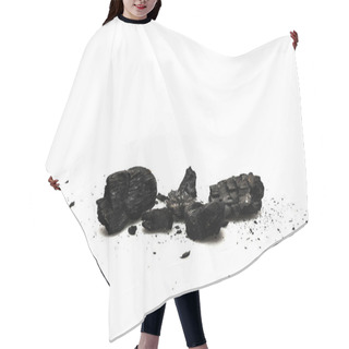 Personality  Black Burnt Firewood With Ash On White Surface Hair Cutting Cape