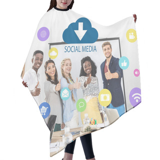 Personality  Social Media Concept  Hair Cutting Cape