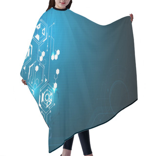 Personality  Abstract Futuristic Background Hair Cutting Cape