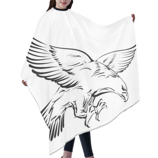 Personality  Eagle Doodle Hair Cutting Cape