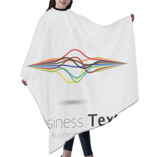 Personality  Abstract Colorful Wavy Wires Or Ribbons Or Lines- Vector Graphic Hair Cutting Cape