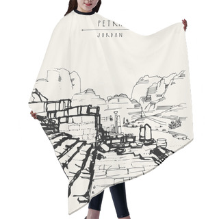 Personality  Tourist Postcard With Petra Historical Site Hair Cutting Cape