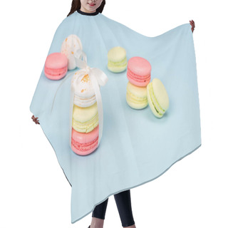 Personality  Macarons Tying With White Ribbon For Gift Hair Cutting Cape