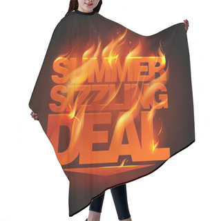 Personality  Fiery Summer Sizzling Deal Design. Hair Cutting Cape