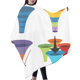 Personality  3d Funnel Charts Hair Cutting Cape