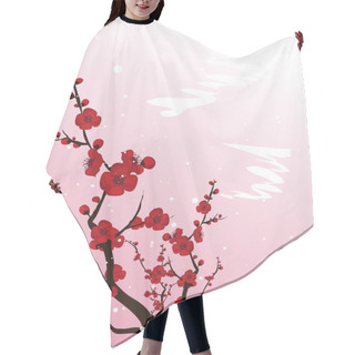 Personality  Blooming Plum-tree Hair Cutting Cape