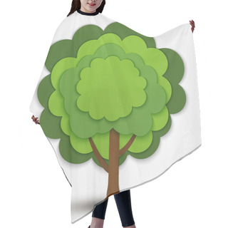 Personality  Nature Vector Green Tree Banner Hair Cutting Cape