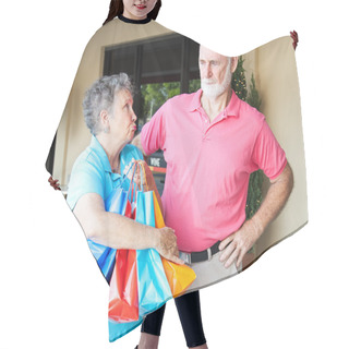 Personality  Guilty Senior Shopper And Husband Hair Cutting Cape