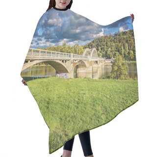 Personality  Bridge In Piestany (Slovakia), Dark Sky + Colorful Autumn Hair Cutting Cape