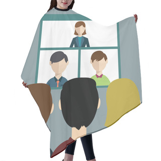 Personality  Video Conference, Online Meeting Hair Cutting Cape