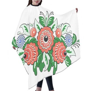 Personality  Vector Folk Painting Hair Cutting Cape