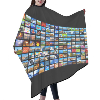 Personality  Streaming Media Concept Hair Cutting Cape