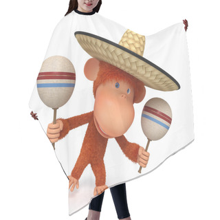 Personality  The Monkey Costs In A Sombrero Maracases Hair Cutting Cape