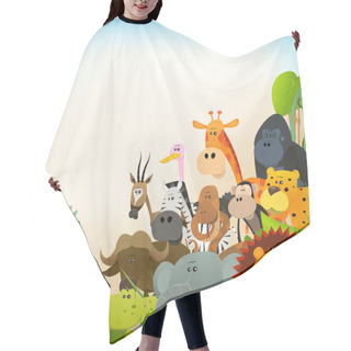Personality  Wildlife Animals Background Hair Cutting Cape
