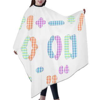Personality  Punctuatian Marks Quilt And Old Fashioned Baby Blanket Design Hair Cutting Cape