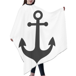 Personality  Anchor Icon Hair Cutting Cape