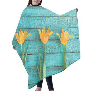Personality  Yellow Tulips In Row  Hair Cutting Cape
