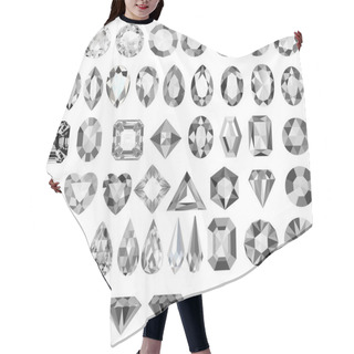 Personality  Illustration Set Of Precious Stones Of Different Cuts And Shapes Hair Cutting Cape