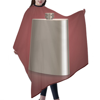Personality  Stainless Hip Flask. Vector Hair Cutting Cape