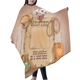 Personality  Wild West Poster Hair Cutting Cape