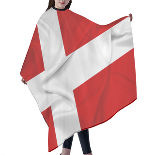 Personality  Waving Denmark Flag Hair Cutting Cape