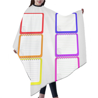 Personality  Set Of Vector Notebook Hair Cutting Cape