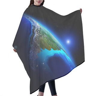 Personality  World Geography 3d Space Hair Cutting Cape