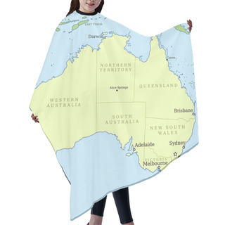Personality  Map Of Australia Hair Cutting Cape