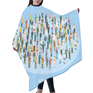 Personality  Professional Society Isometric Background  Hair Cutting Cape
