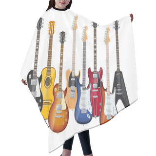 Personality  Acoustic And Electric Guitars Hair Cutting Cape