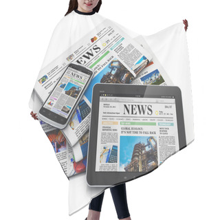 Personality  Electronic And Paper Media Concept Hair Cutting Cape