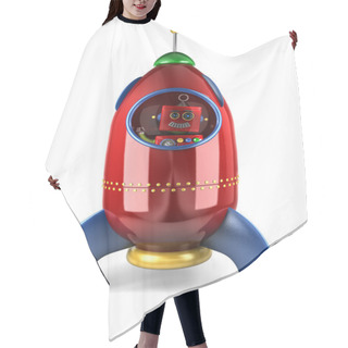 Personality  Happy Robot In Rocket Hair Cutting Cape