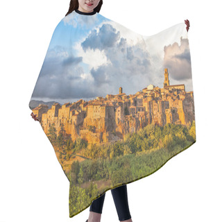 Personality  Medieval Town Of Pitigliano At Sunset, Tuscany, Italy Hair Cutting Cape