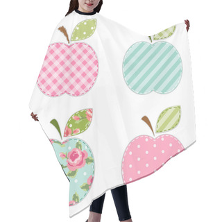 Personality  Apples Fabric Retro Applique Hair Cutting Cape