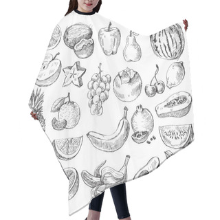 Personality  Hand Drawn Fruit Hair Cutting Cape
