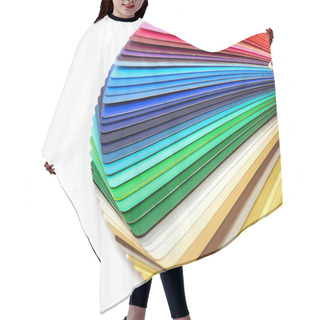 Personality  Color Guide Spectrum Swatch Samples Rainbow On White Background Hair Cutting Cape