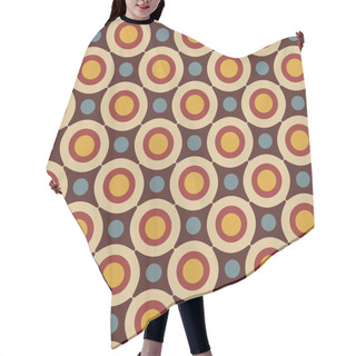 Personality  Seamless Pattern In Retro Colors Hair Cutting Cape