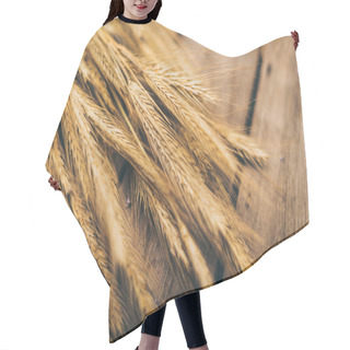 Personality  Ripe Wheat On Table Hair Cutting Cape