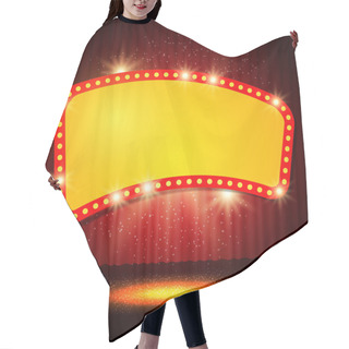 Personality  Shining Retro Casino Banner On Stage Curtain Hair Cutting Cape
