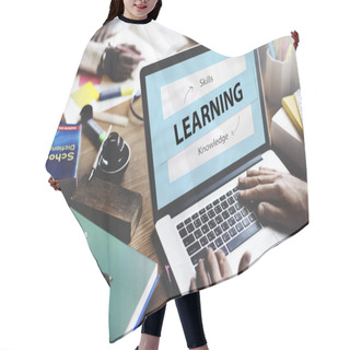 Personality  Person Working With Laptop Hair Cutting Cape