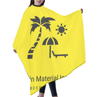 Personality  Beach Minimal Bright Yellow Material Icon Hair Cutting Cape