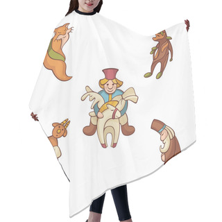 Personality  Set Of Fairytale Characters Hair Cutting Cape