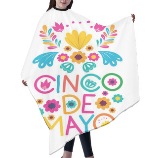 Personality  Cinco De Mayo Label Isolated Icon Hair Cutting Cape