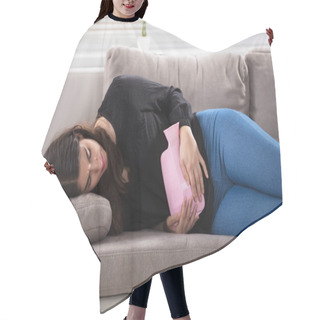 Personality  Woman Lying On Couch  Hair Cutting Cape