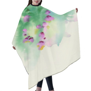 Personality  Abstract Watercolor Flowers Hair Cutting Cape