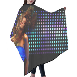 Personality  Beautiful Young Woman Dancing In The Nightclub Hair Cutting Cape