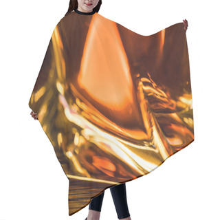 Personality  Close Up View Of Brandy In Glass On Table Hair Cutting Cape