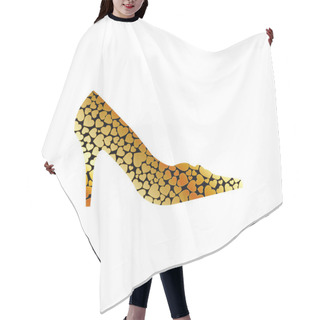 Personality  Golden Shoe Hair Cutting Cape